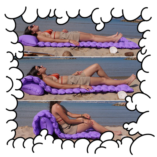 Matelas gonflable avec dossier parfait pour la plage